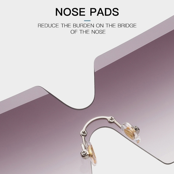 NEW Bold Geometric Rectangular Fashion Sunglasses With Case - Picture 15 of 16